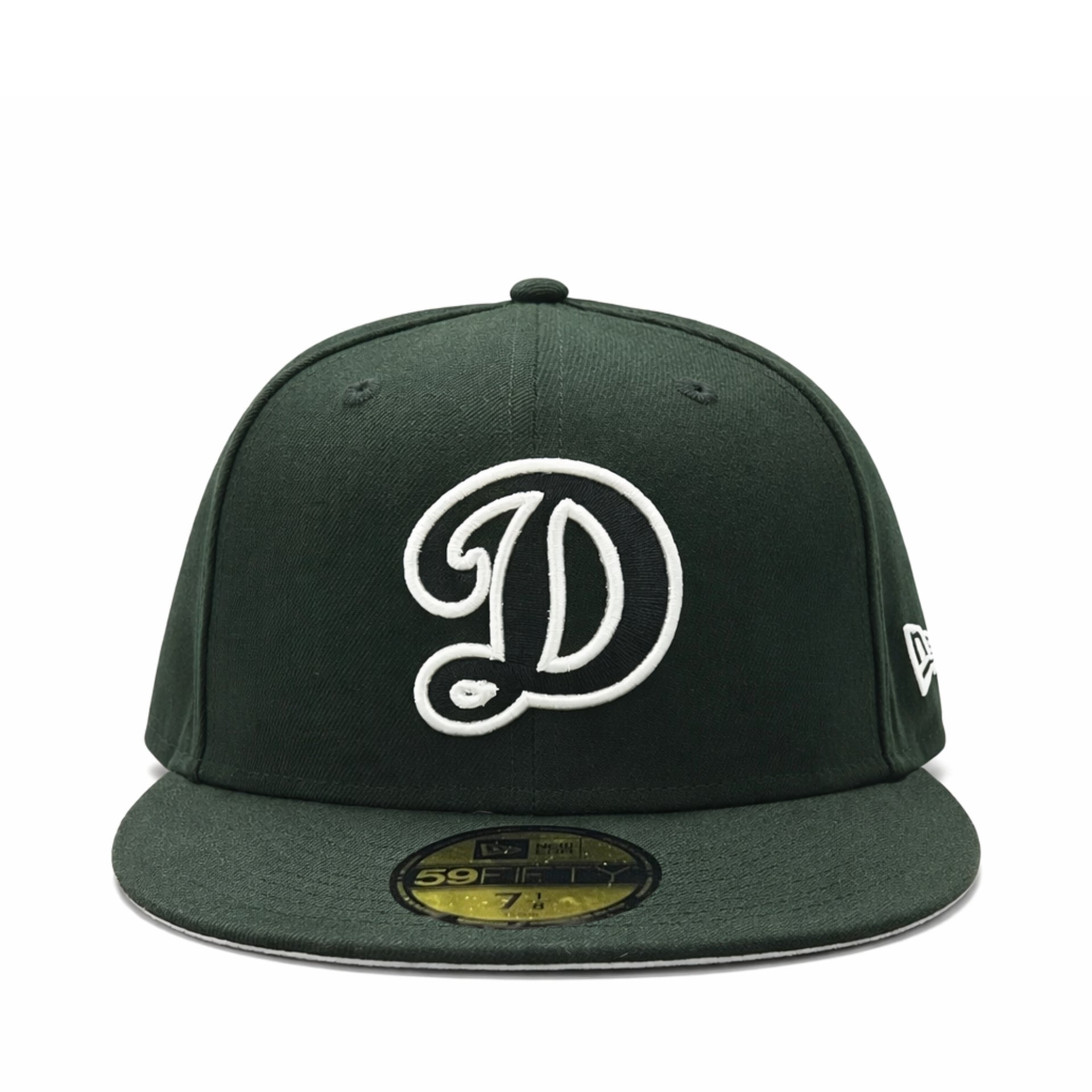 New Era Los Angeles Dodgers D Logo Black White Outline 59FIFTY Fitted Hat