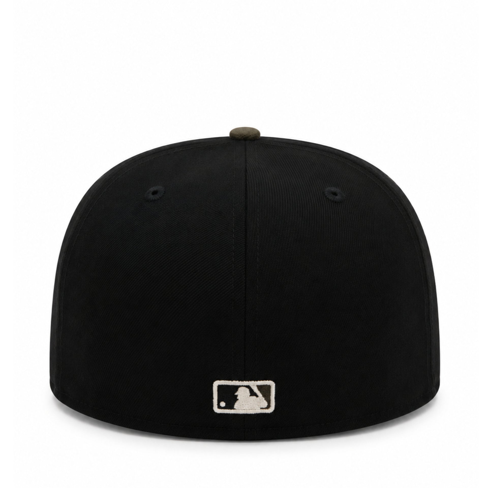 New Era Los Angeles Dodgers 60th Stadium 59FIFTY Fitted Hat - Black/Brown back MLB logo view