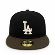 New Era Los Angeles Dodgers 60th Stadium 59FIFTY Fitted Hat - Black/Brown front view