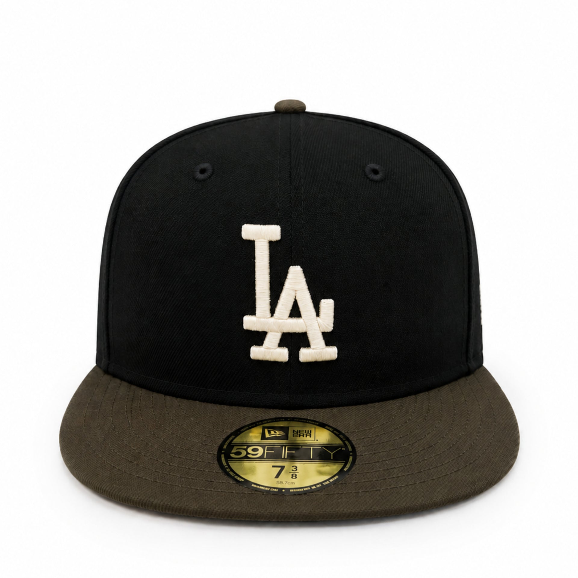 New Era Los Angeles Dodgers 60th Stadium 59FIFTY Fitted Hat - Black/Brown front view