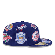 New Era Los Angeles Dodgers All Over Logo 59FIFTY Fitted Hat - Royal Blue right side view