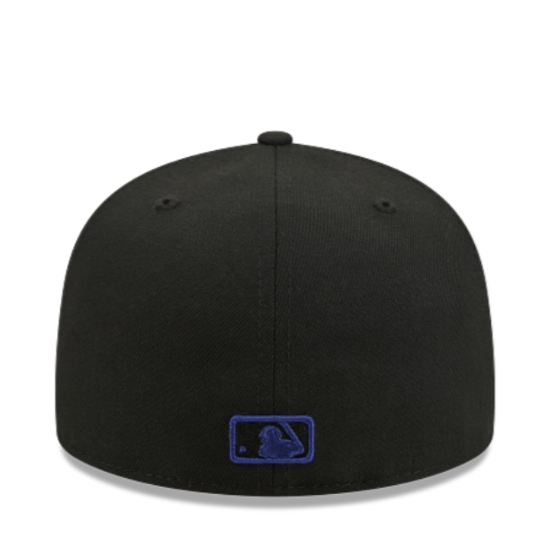 New Era Los Angeles Dodgers Black Royal Blue 59FIFTY Fitted Hat back view