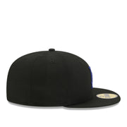 New Era Los Angeles Dodgers Black Royal Blue 59FIFTY Fitted Hat right side view