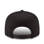 New Era Los Angeles Dodgers black white logo 9fifty snapback hat back view