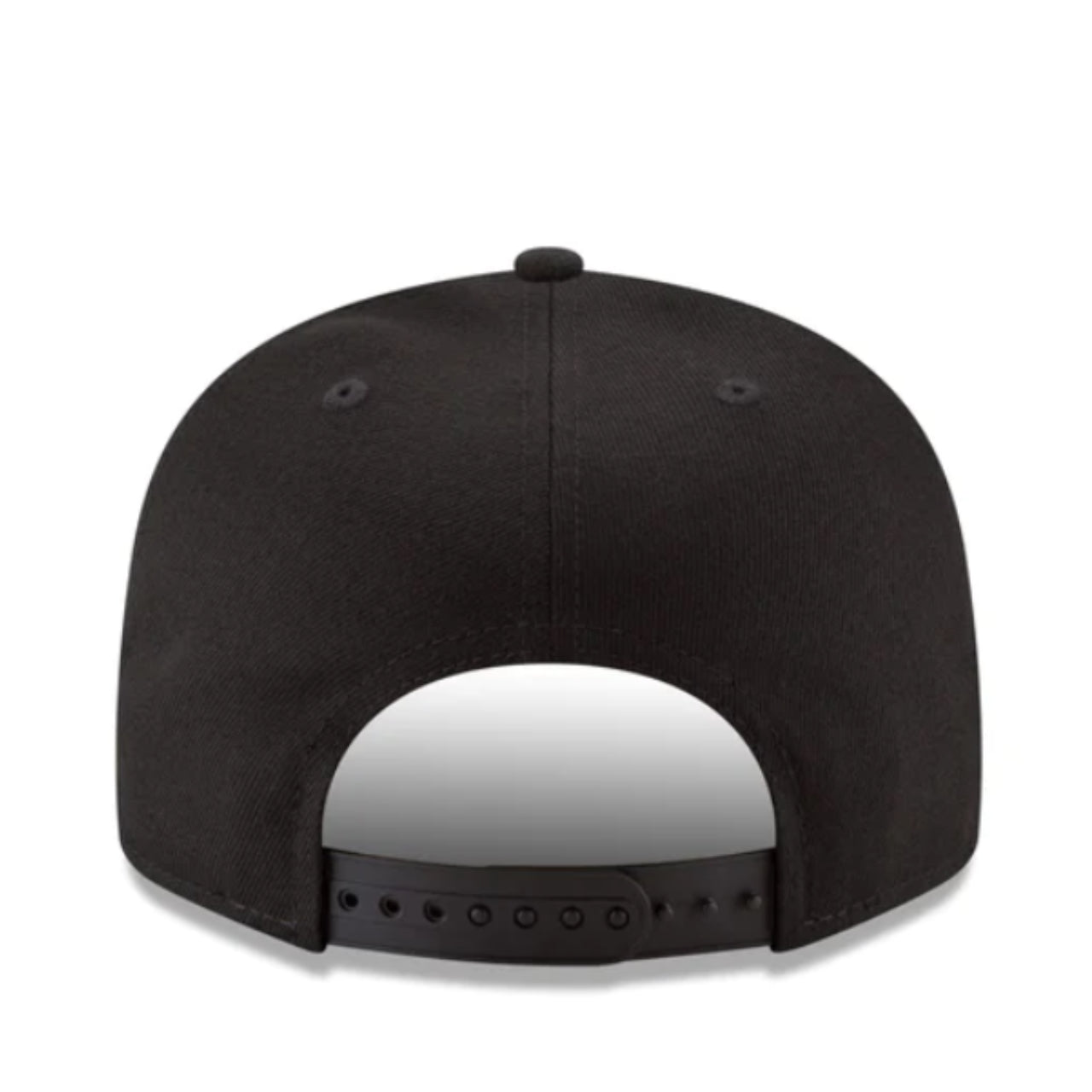 New Era Los Angeles Dodgers black white logo 9fifty snapback hat back view