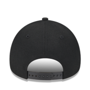 New Era Los Angeles Dodgers black white logo 9forty a-frame snapback hat back view