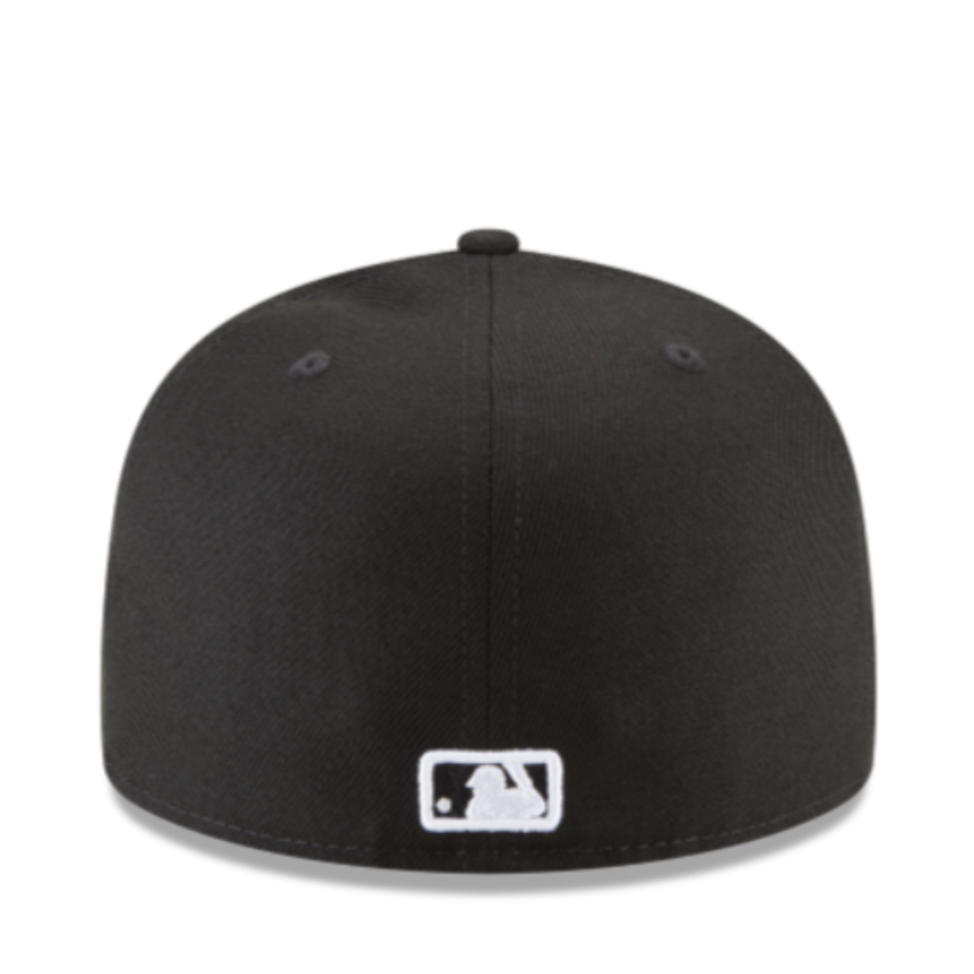 New Era Los Angeles Dodgers Black White Outlined 59FIFTY Fitted Hat back view