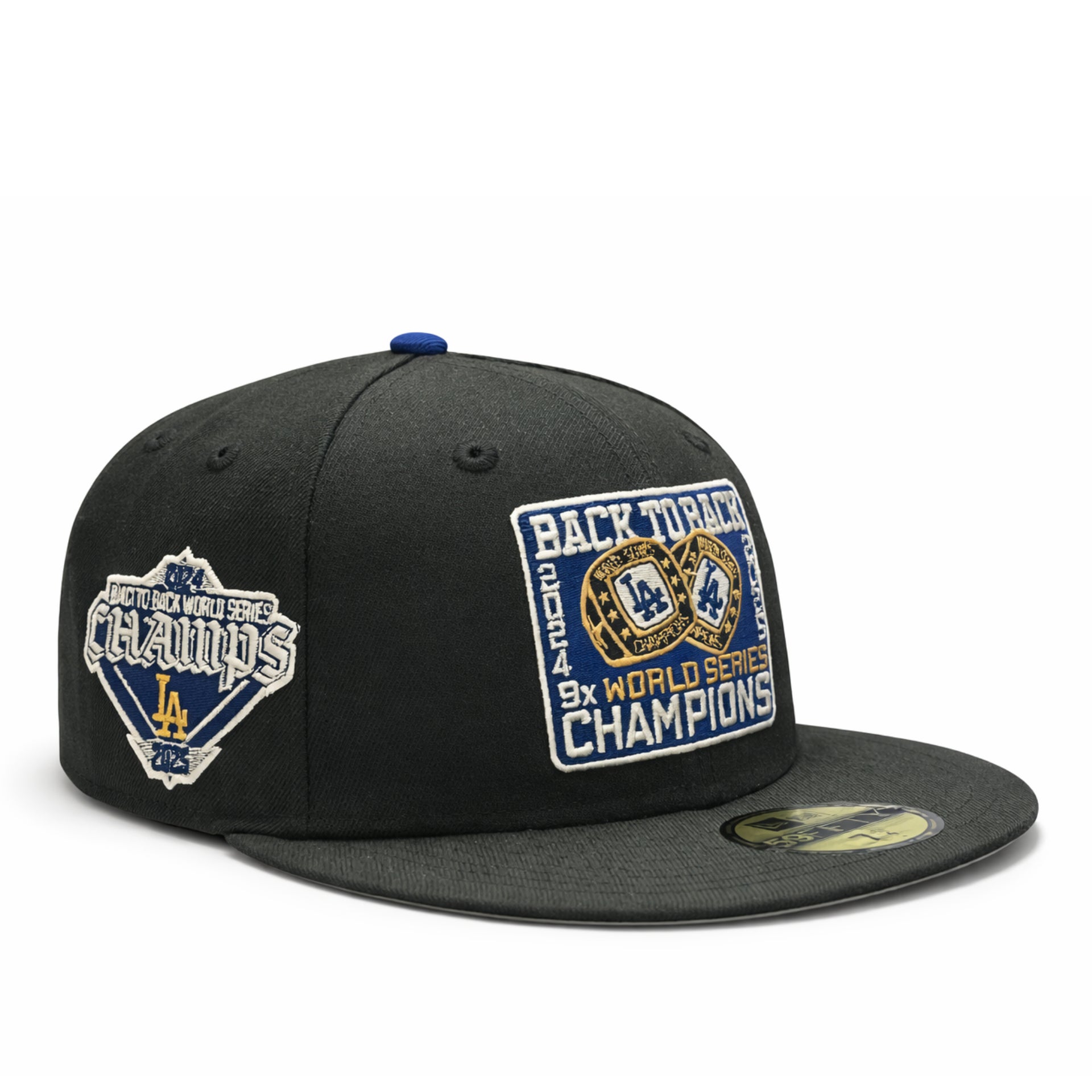 New Era Los Angeles Dodgers BTB 9x World Series Champions Black 59FIFTY Fitted Hat