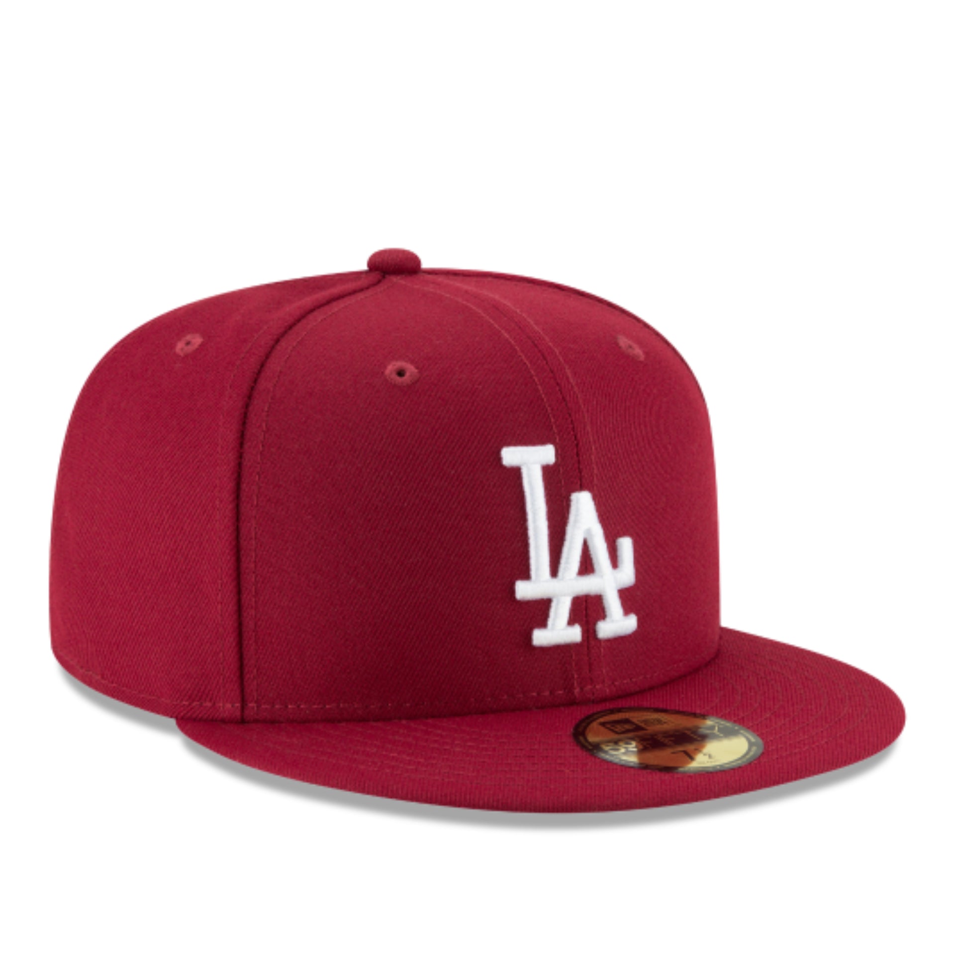 New Era Los Angeles Dodgers Burgundy 59FIFTY Fitted Hat front right view
