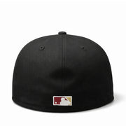 back of New Era Los Angeles Dodgers Cherub 40th Stadium 59FIFTY Fitted Hat - Black