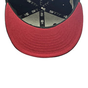 burgundy bottom of New Era Los Angeles Dodgers Cherub 40th Stadium 59FIFTY Fitted Hat - Black