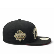 side view of New Era Los Angeles Dodgers Cherub 40th Stadium 59FIFTY Fitted Hat - Black