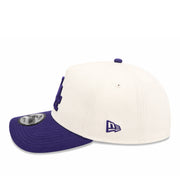 New Era Los Angeles Dodgers 2024 World Series 9FORTY A-Frame Snapback - Chrome/Purple side view