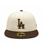 New Era Los Angeles Dodgers 59FIFTY Fitted Hat - Chrome Walnut front view