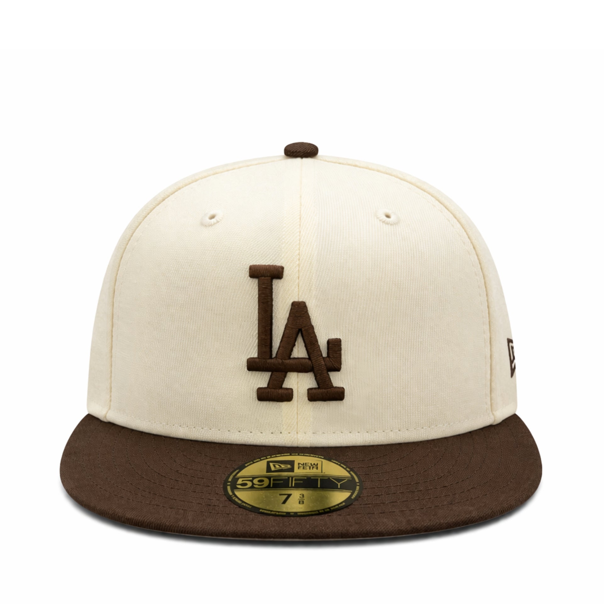 New Era Los Angeles Dodgers 59FIFTY Fitted Hat - Chrome Walnut front view