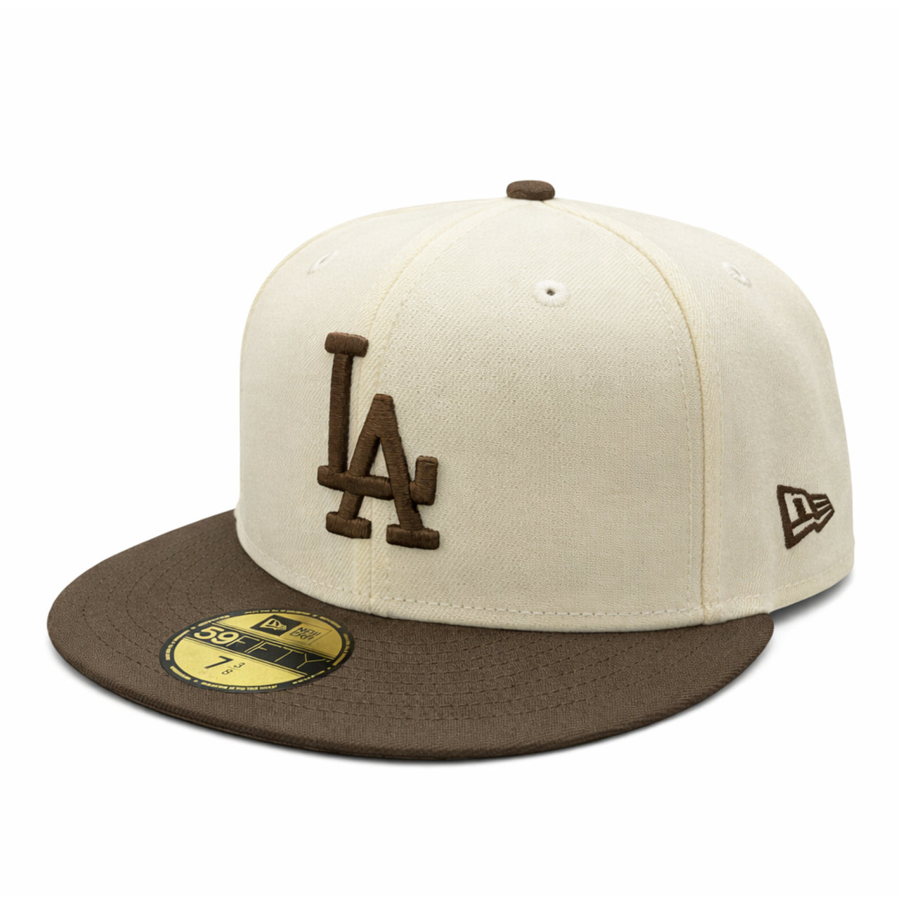 New Era Los Angeles Dodgers 59FIFTY Fitted Hat - Chrome Walnut front side view