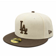 New Era Los Angeles Dodgers 59FIFTY Fitted Hat - Chrome Walnut front side view
