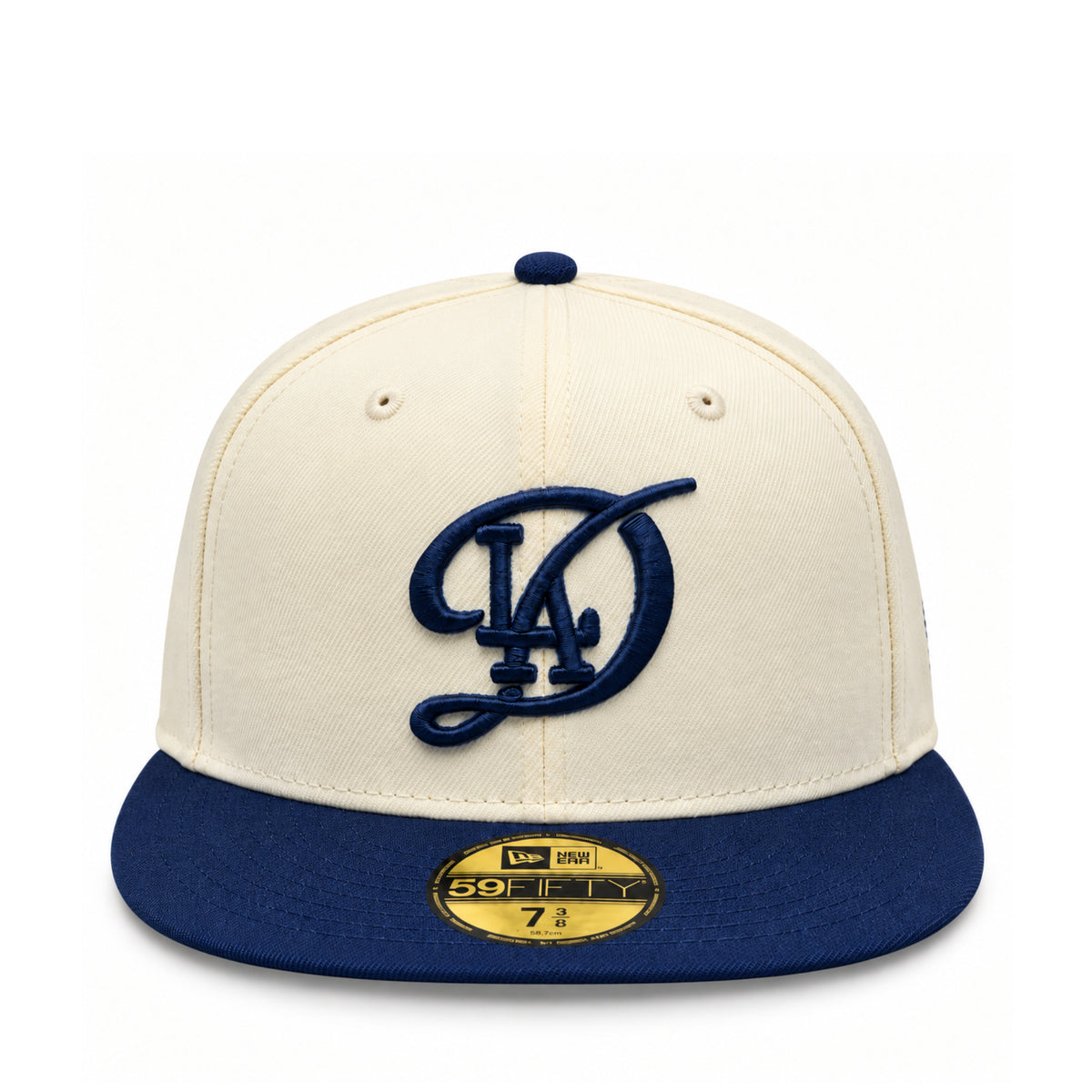 New Era Los Angeles Dodgers City Connect Chrome/Navy 59FIFTY Fitted Hat front view