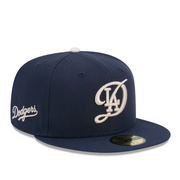 New Era Los Angeles Dodgers City Connect Navy 59FIFTY Fitted Hat front right angle view