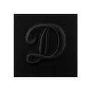 New Era Los Angeles Dodgers D Logo Black on Black 9FIFTY Snapback Hat logo view