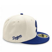 New Era Los Angeles Dodgers Chrome Royal Blue Kids 59FIFTY Fitted Hat right side view