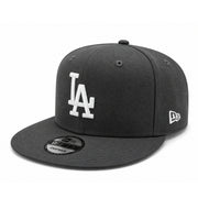 New Era Los Angeles Dodgers Dark Graphite 9FIFTY Snapback Hat front side view