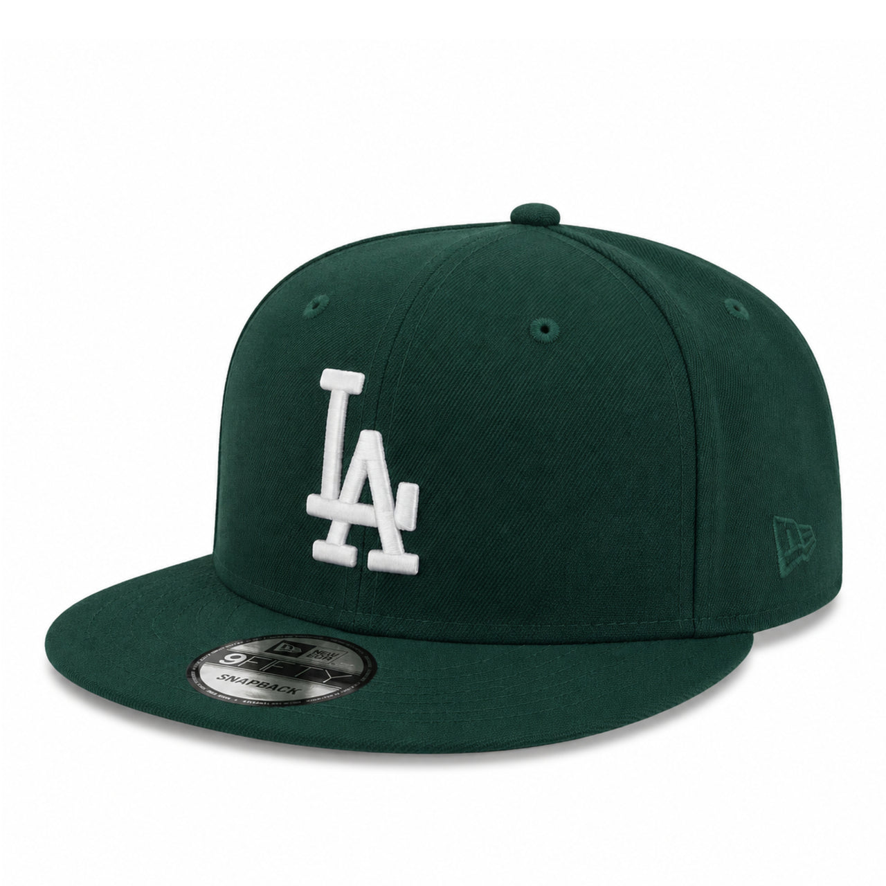 New Era Los Angeles Dodgers Dark Green Limited 9FIFTY Snapback Hat front angle view