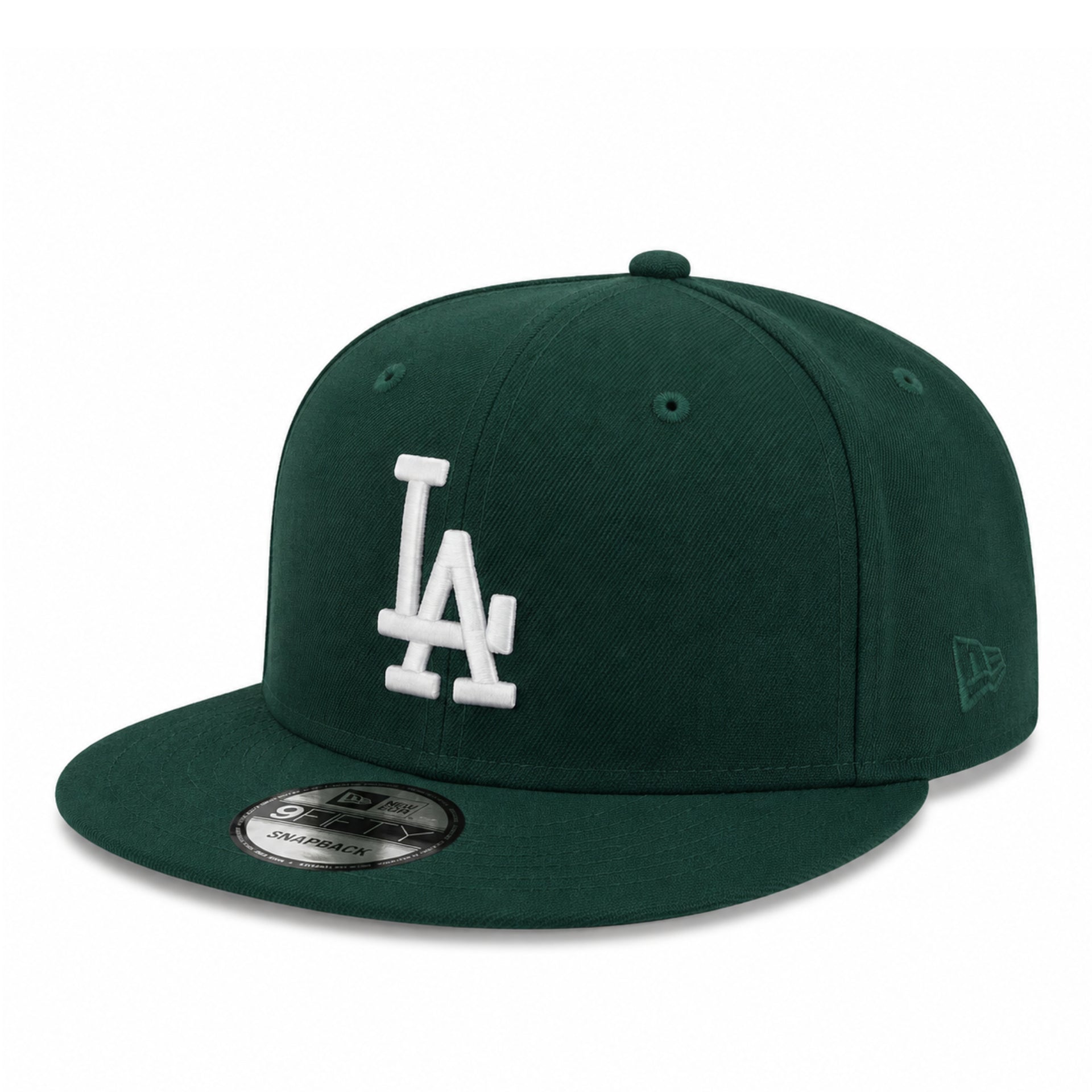 New Era Los Angeles Dodgers Dark Green Limited 9FIFTY Snapback Hat front angle view