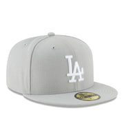 New Era Los Angeles Dodgers Gray 59FIFTY Fitted Hat front right view