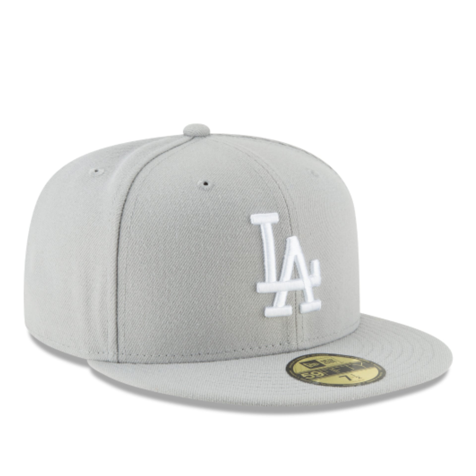 New Era Los Angeles Dodgers Gray 59FIFTY Fitted Hat front right view