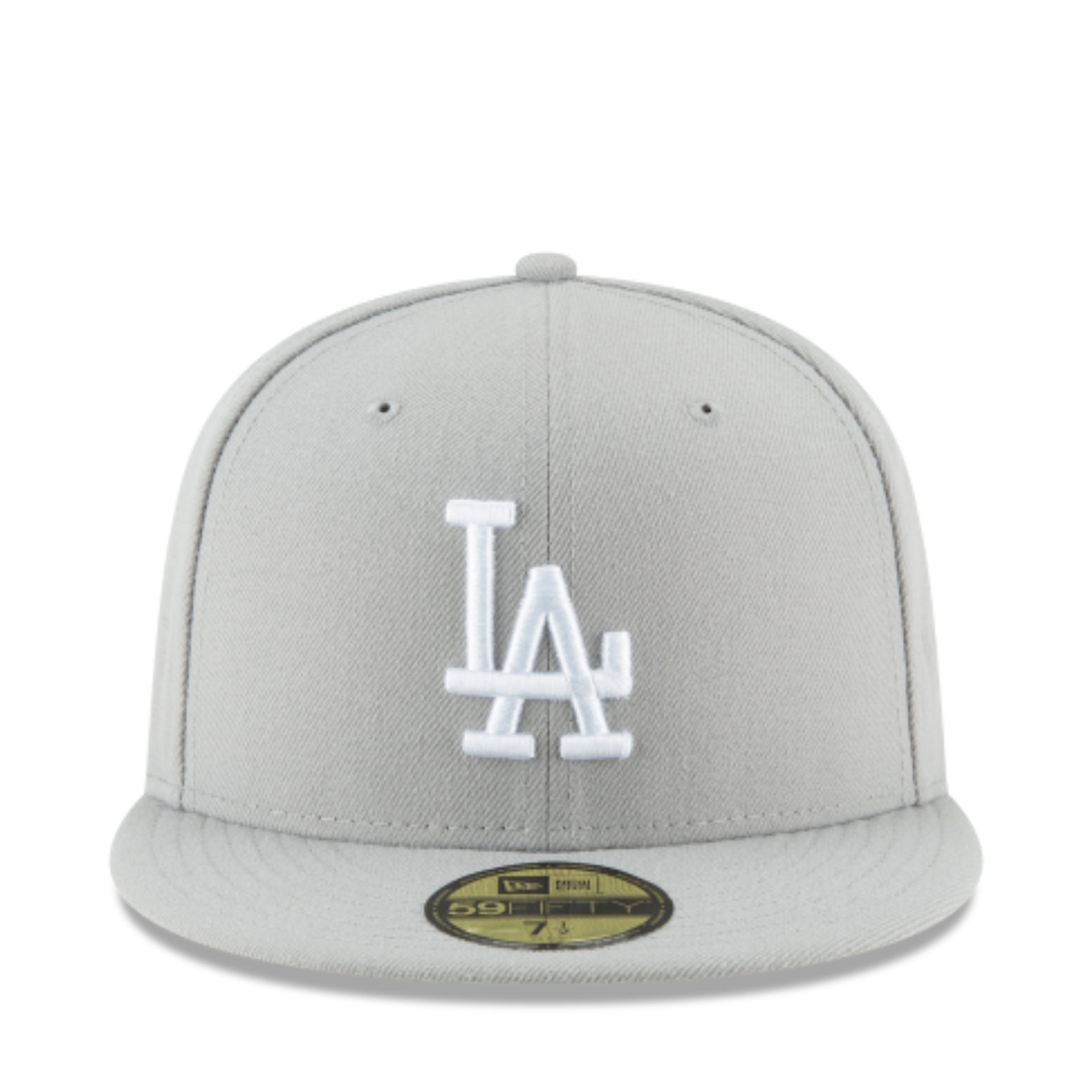 New Era Los Angeles Dodgers Gray 59FIFTY Fitted Hat front view