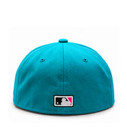 New Era Los Angeles Dodgers Heart Teal/Pink 50th Anniversary 59FIFTY Fitted Hat back view