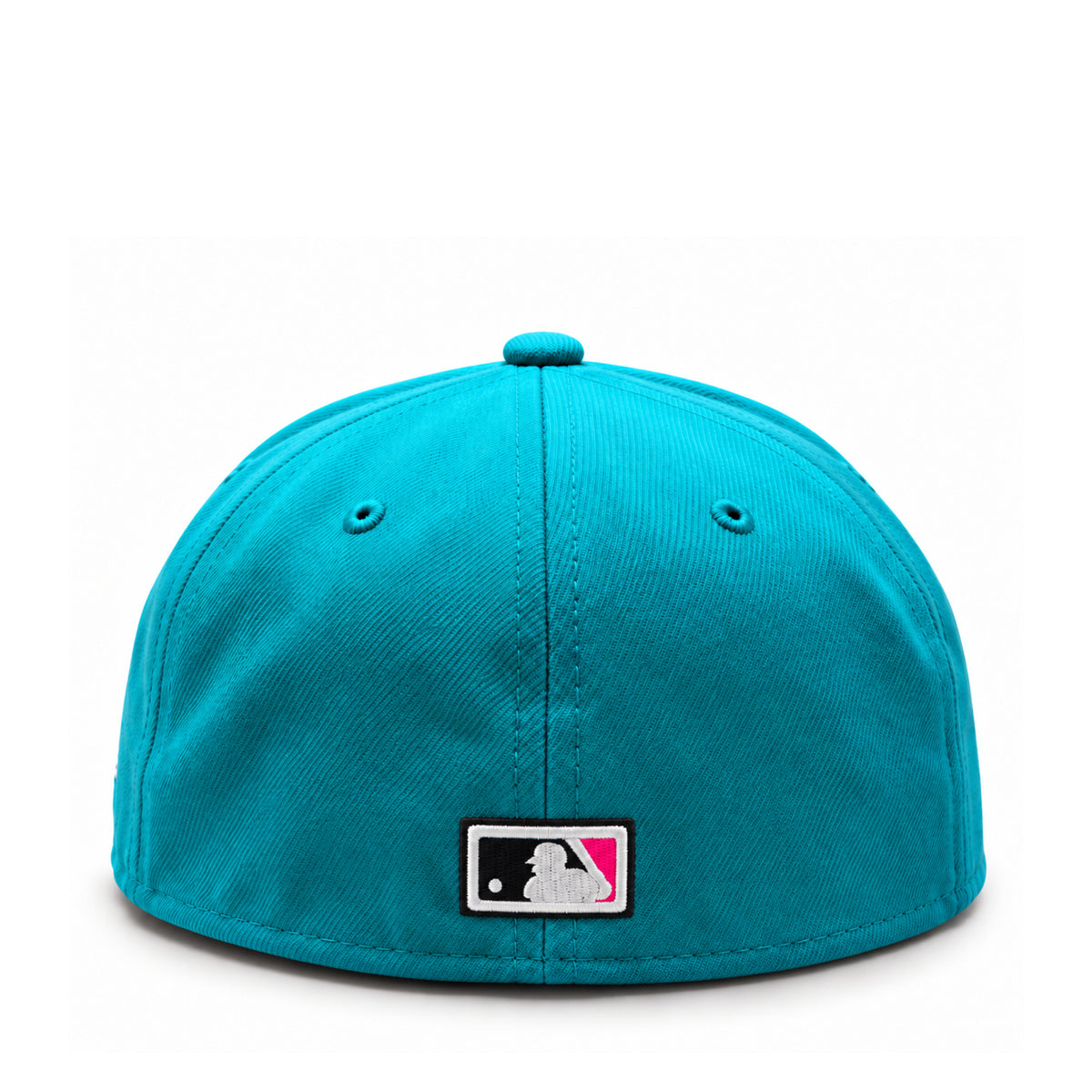 New Era Los Angeles Dodgers Heart Teal/Pink 50th Anniversary 59FIFTY Fitted Hat back view