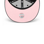 New Era Los Angeles Dodgers Japanese Black on Black 9FIFTY Snapback Hat - Pink Under Visor pink under visor view