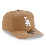 New Era Los Angeles Dodgers LA 9FIFTY A-Frame Snapback Hat - Khaki front right view
