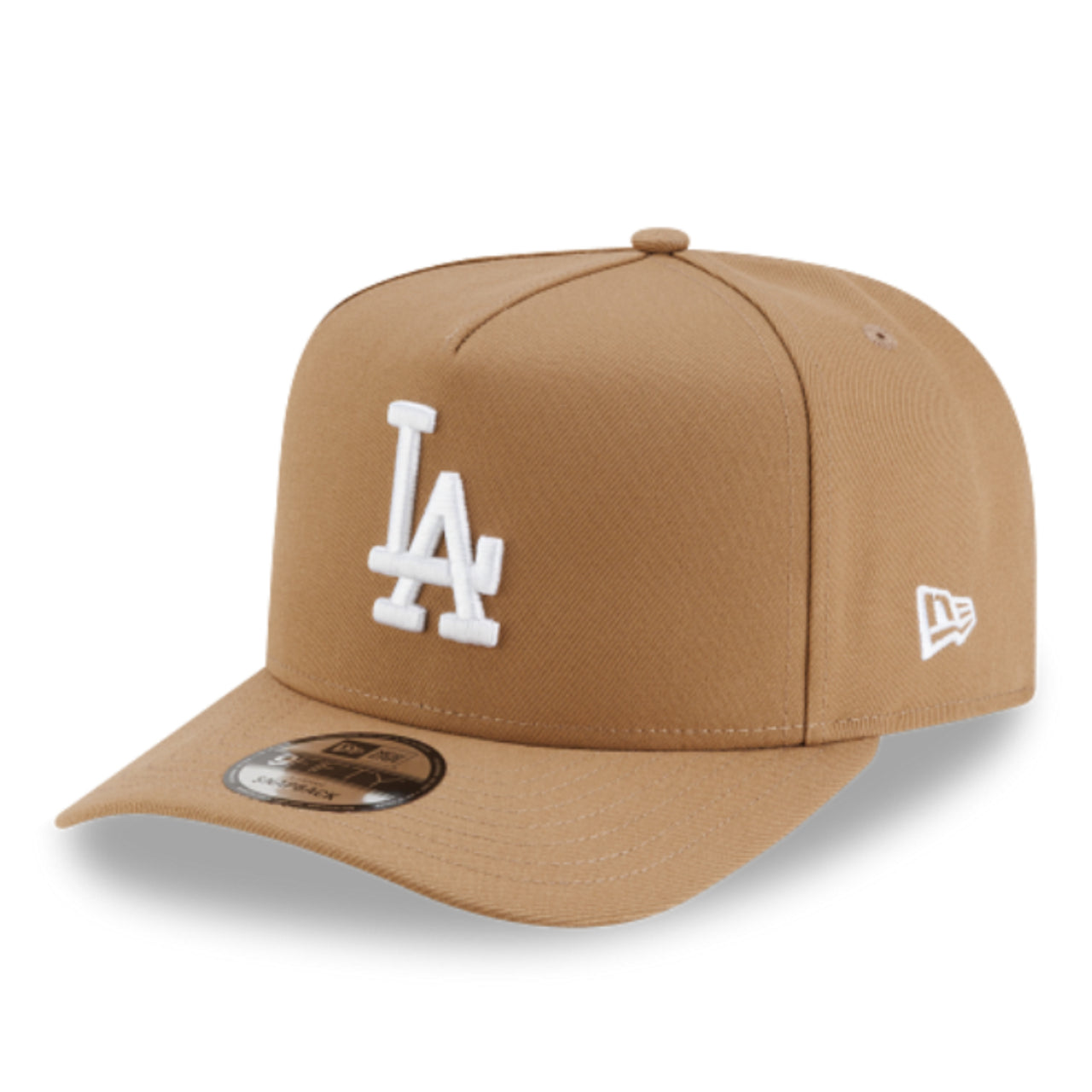 New Era Los Angeles Dodgers LA 9FIFTY A-Frame Snapback Hat - Khaki front left view