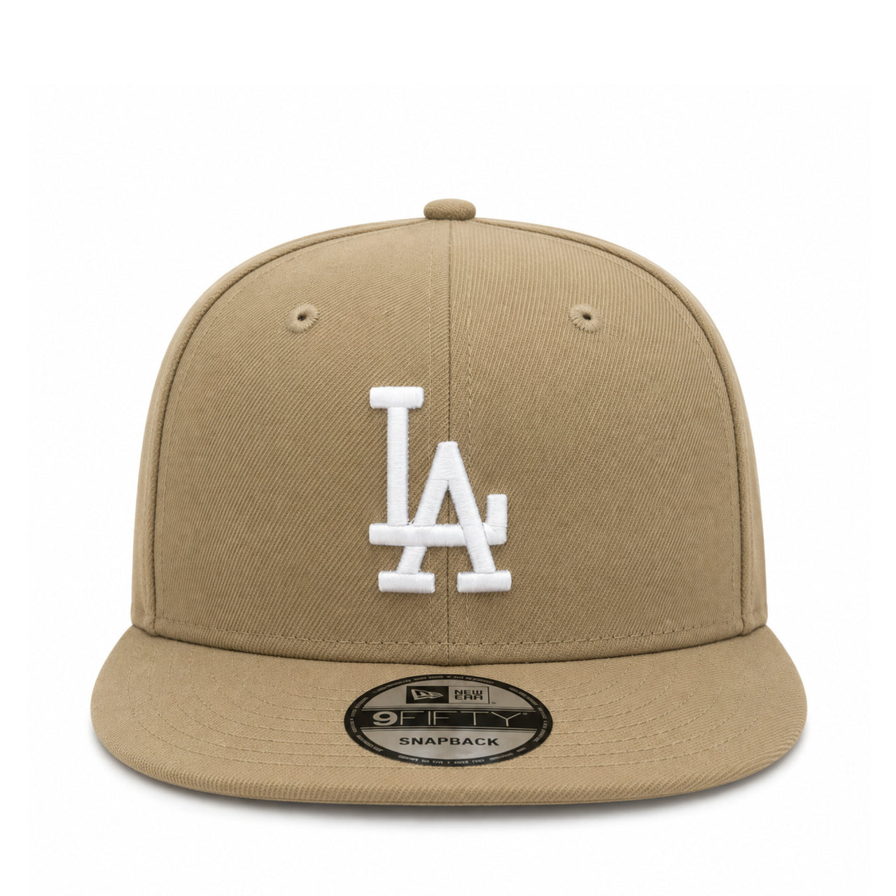 New Era Los Angeles Dodgers Khaki 9FIFTY Snapback Hat front view