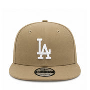 New Era Los Angeles Dodgers Khaki 9FIFTY Snapback Hat front view