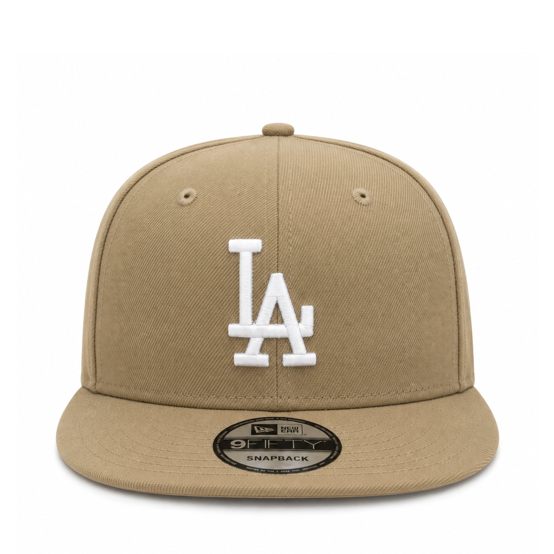 New Era Los Angeles Dodgers Khaki 9FIFTY Snapback Hat front view