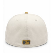 New Era Los Angeles Dodgers Light Beige/Bronze 59FIFTY Fitted Hat back view
