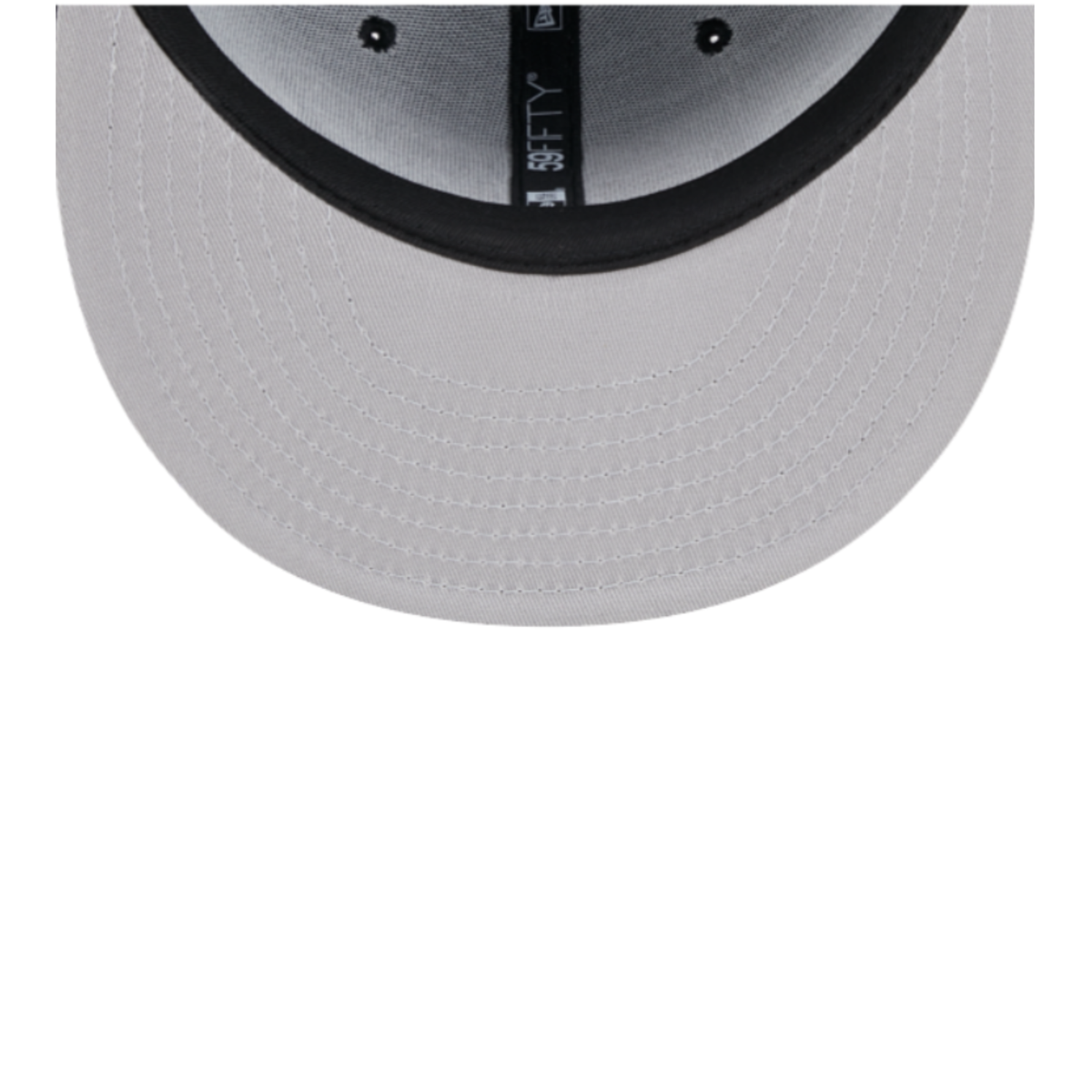 New Era Los Angeles Dodgers Light Beige/Bronze 59FIFTY Fitted Hat gray under visor view