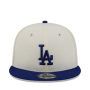 New Era Los Angeles Dodgers Localized 9FIFTY Snapback Hat Chrome Blue front view