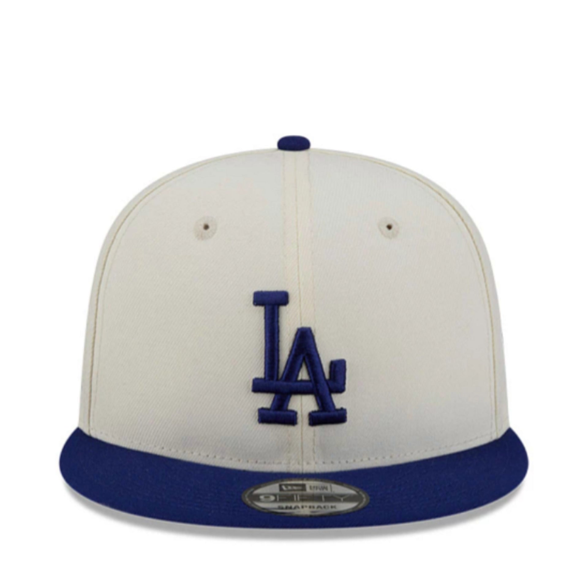 New Era Los Angeles Dodgers Localized 9FIFTY Snapback Hat Chrome Blue front view