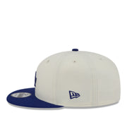 New Era Los Angeles Dodgers Localized 9FIFTY Snapback Hat Chrome Blue side view