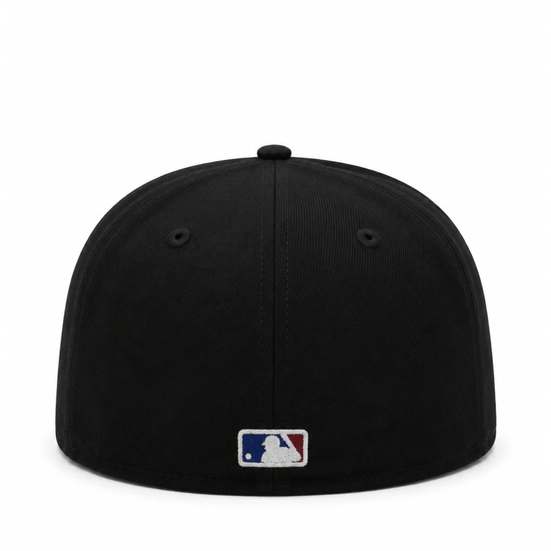 New Era Los Angeles Dodgers Micro Logo 59FIFTY Fitted Hat - Black/White back view