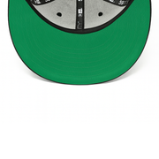 New Era Los Angeles Dodgers Micro Logo 59FIFTY Fitted Hat - Black/White green under visor view