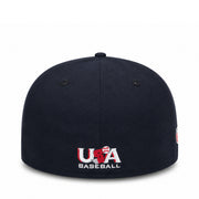 Navy baseball cap with USA Baseball logo on a white background
