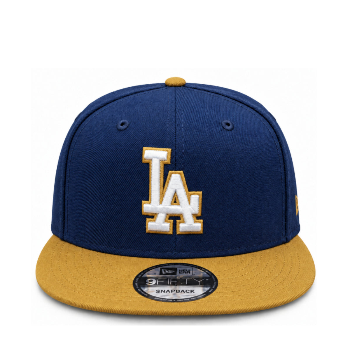 New Era Los Angeles Dodgers Navy/Bronze 9FIFTY Snapback Hat front view
