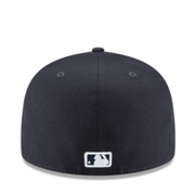 New Era Los Angeles Dodgers navy white 59fifty fitted hat back view