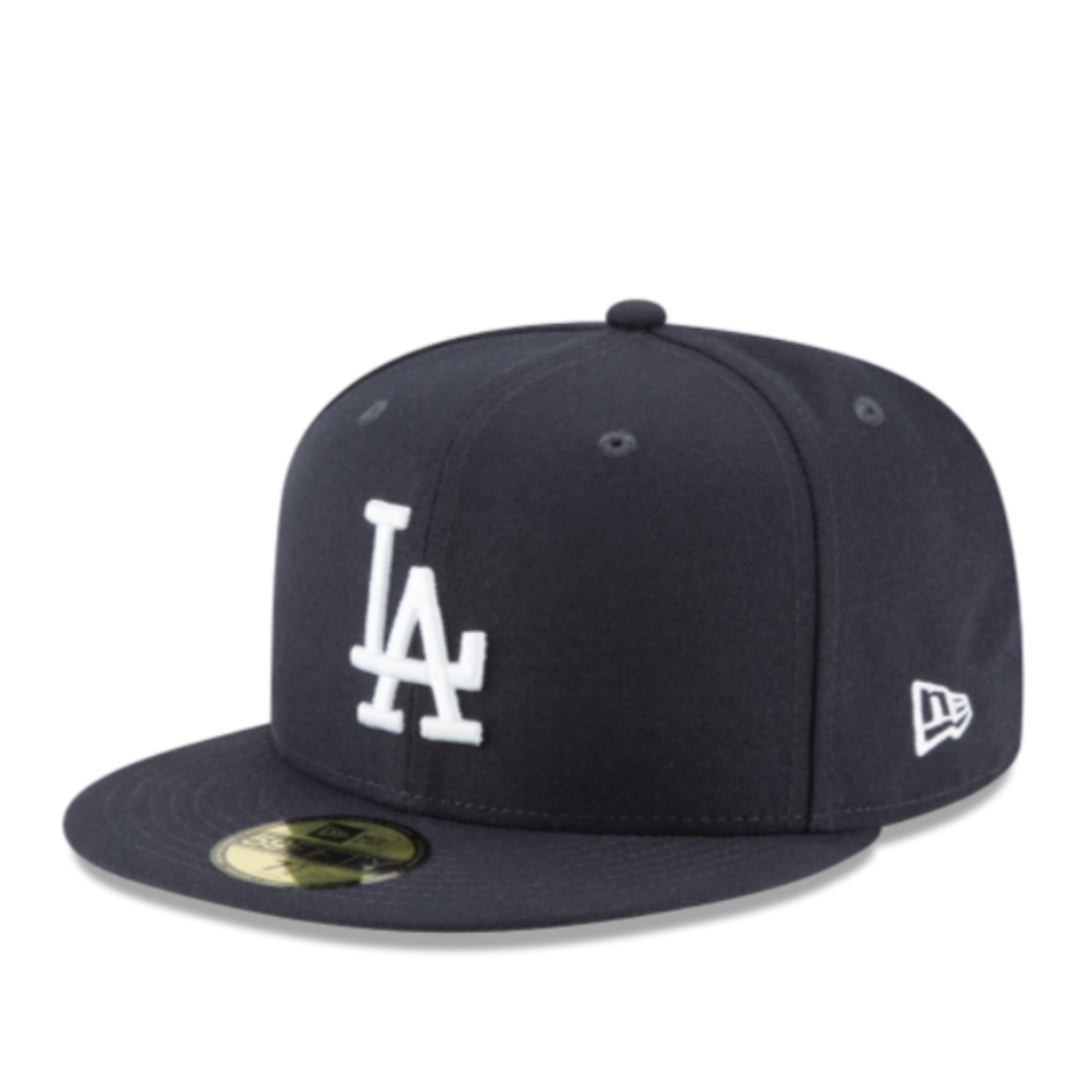 New Era Los Angeles Dodgers navy white 59fifty fitted hat front view